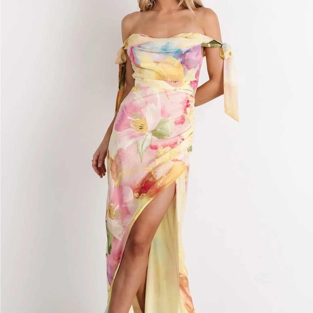 Floral Off-Shoulder Maxi Dress